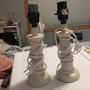 Whitewash wood pattern lamps